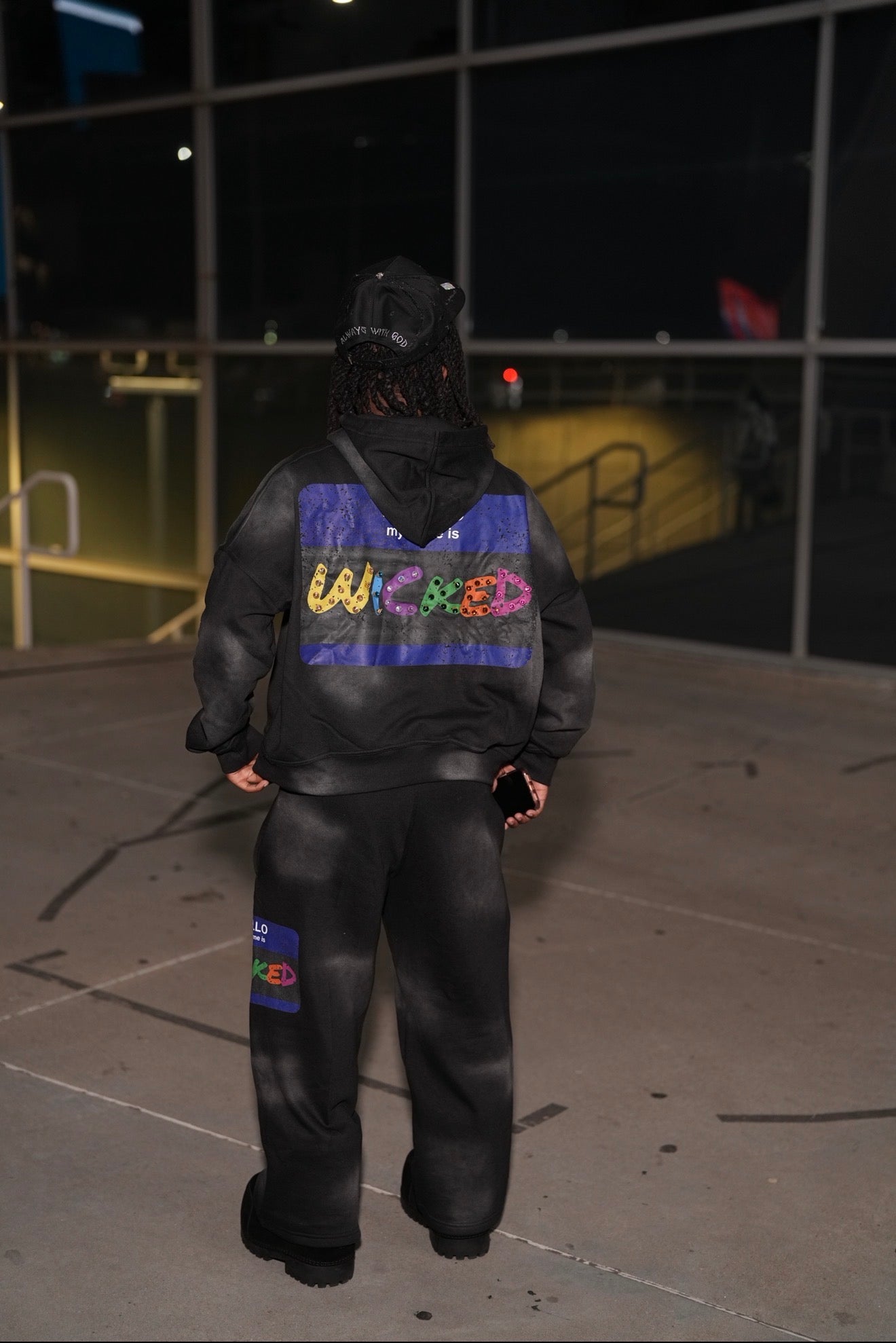 Black Say Hello Zip-up