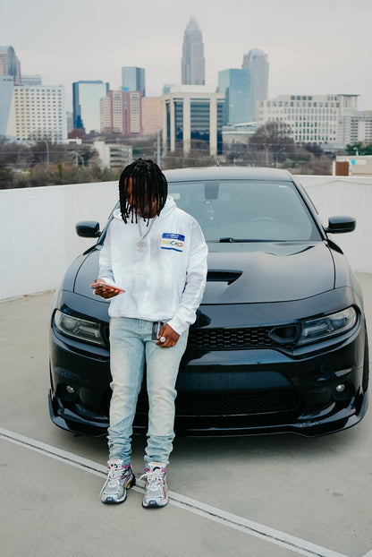 White Say Hello Zip-up