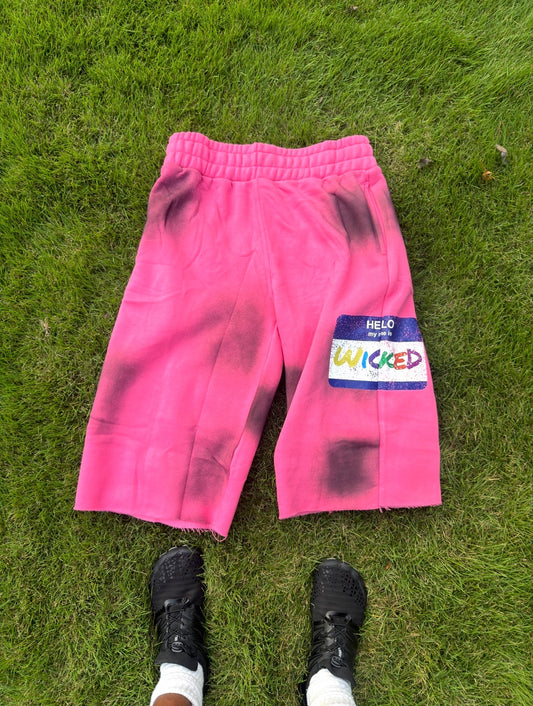 Pink Hello sweatshorts