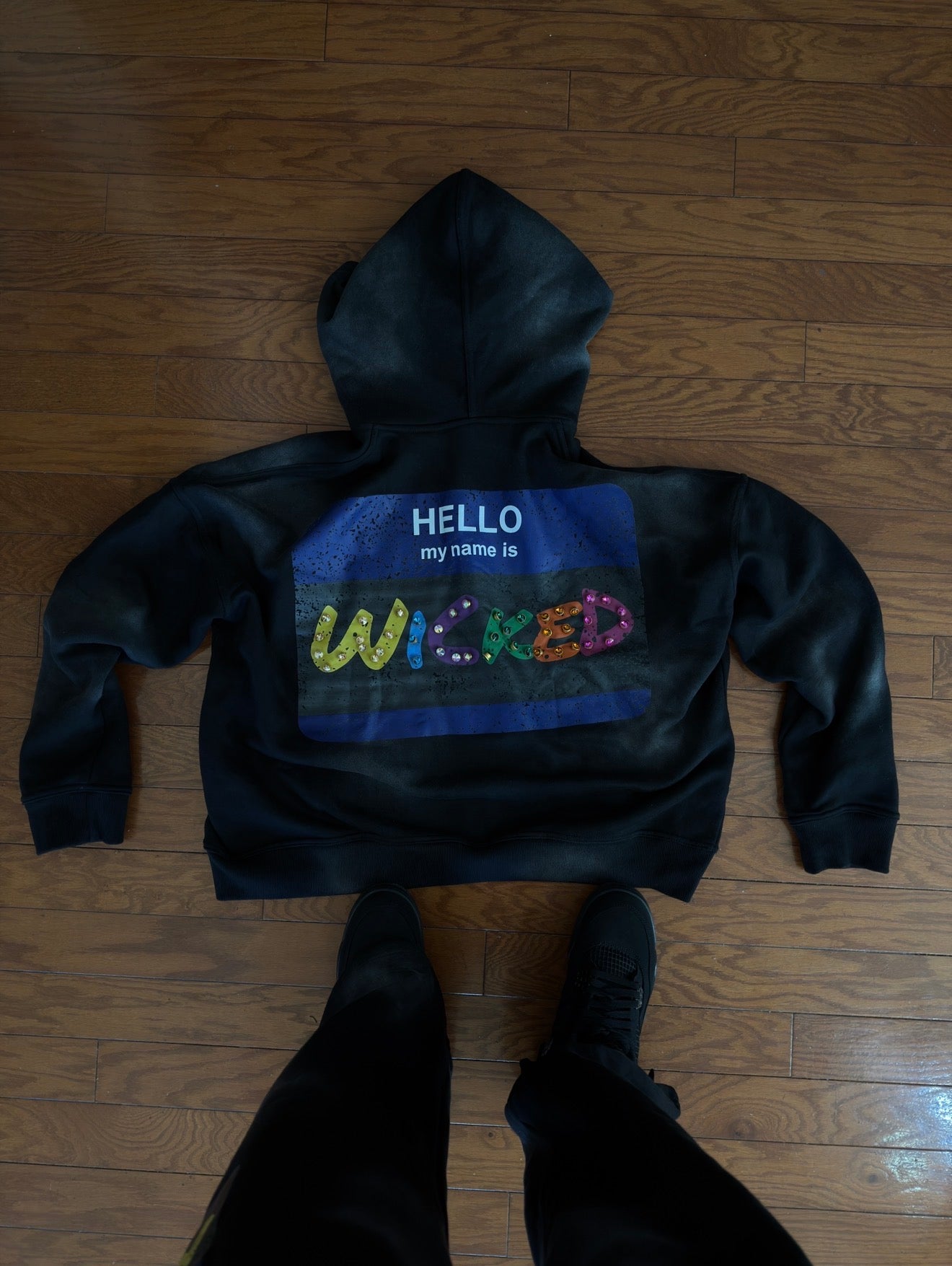 Black Say Hello Zip-up