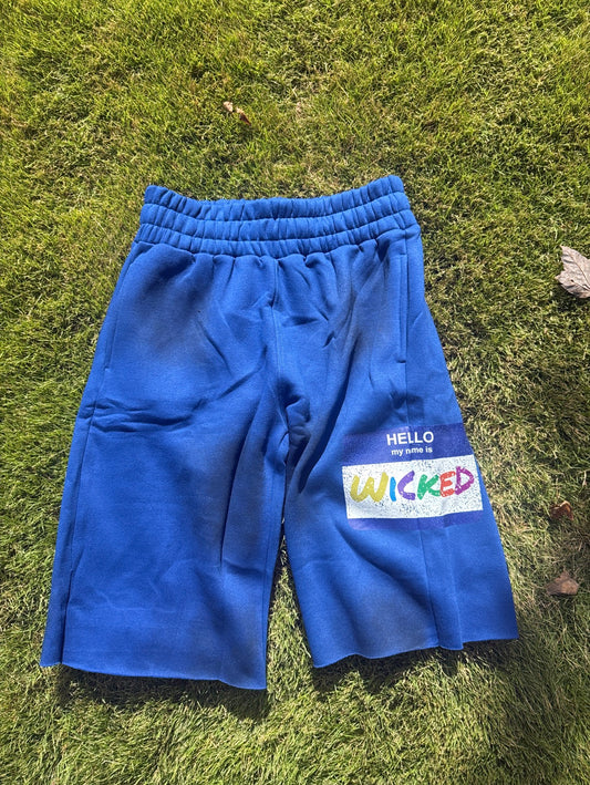 Blue Hello sweatshorts